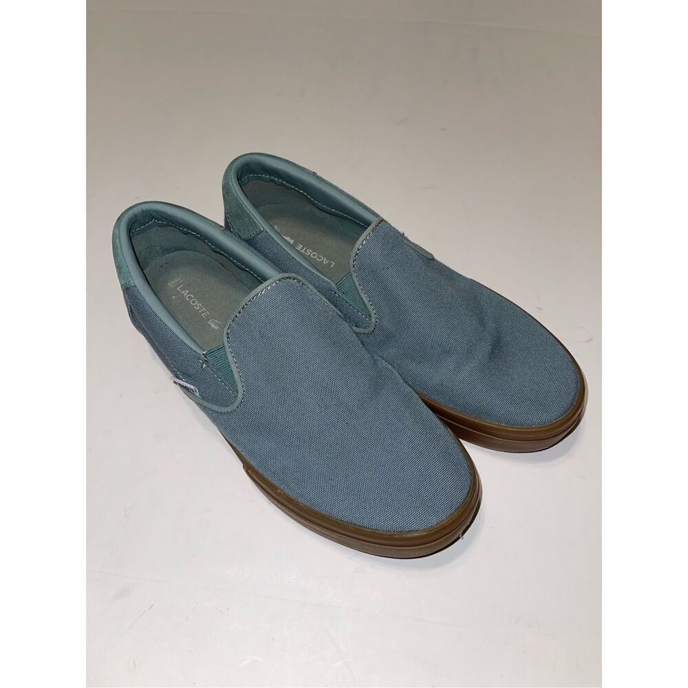 Lacoste Jump Serve Slip On  Men 8 Canvas Sneakers Shoes Ortholite‎ A10